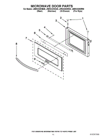 07 - Microwave Door Parts parts for Maytag Oven JMW3430WP00 from AppliancePartsPros.com