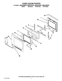 02 - Oven Door Parts parts for Maytag Oven JMW3430WR00 from AppliancePartsPros.com