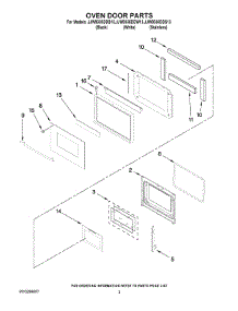 02 - Oven Door Parts parts for Maytag Oven JJW9330DDW13 from AppliancePartsPros.com