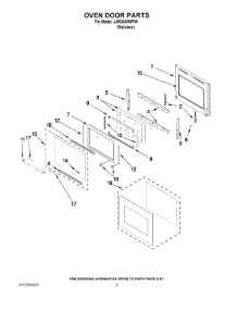 02 - Oven Door Parts parts for Maytag Oven JJW3430WP00 from AppliancePartsPros.com