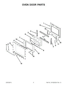 02 - Oven Door Parts parts for Maytag Oven JMW2430WB00 from AppliancePartsPros.com