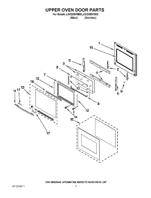 03 - Upper Oven Door Parts parts for Maytag Oven JJW2530WB00 from AppliancePartsPros.com