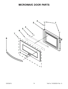 07 - Microwave Door Parts parts for Maytag Oven JMW2430WB00 from AppliancePartsPros.com