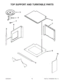 08 - Top Support And Turntable Parts parts for Maytag Oven JMW2430WW00 from AppliancePartsPros.com