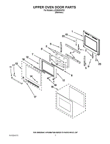 03 - Upper Oven Door Parts parts for Maytag Oven JJW2830WP00 from AppliancePartsPros.com