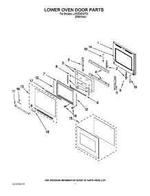 04 - Lower Oven Door Parts parts for Maytag Oven JJW2830WP00 from AppliancePartsPros.com