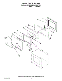 02 - Oven Door Parts parts for Maytag Oven JJW2327WB00 from AppliancePartsPros.com