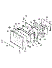 05 - Door parts for Jenn-Air Oven W2780B from AppliancePartsPros.com