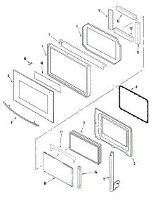 03 - Door (Upper & Lower) parts for Jenn-Air Oven JJW9430DDB from AppliancePartsPros.com