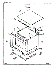03 - Body parts for Jenn-Air Oven WW2780W from AppliancePartsPros.com
