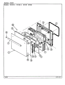 03 - Door parts for Jenn-Air Oven W131B from AppliancePartsPros.com
