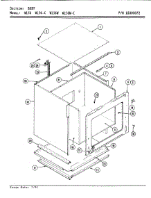 03 - Body parts for Jenn-Air Oven W136W-C from AppliancePartsPros.com