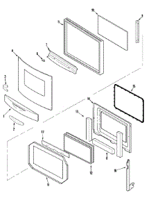 03 - Door (Upper & Lower) parts for Jenn-Air Oven JJW9630CCB from AppliancePartsPros.com
