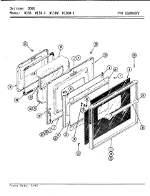 05 - Door parts for Jenn-Air Oven W136W from AppliancePartsPros.com