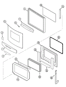 03 - Door parts for Jenn-Air Oven JMW8530CAB from AppliancePartsPros.com