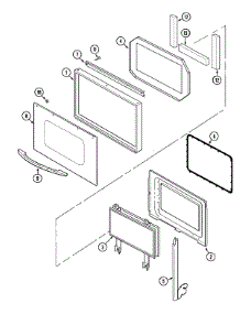03 - Door (Upper&Lower) parts for Jenn-Air Oven JJW8230AAW from AppliancePartsPros.com