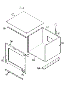 03 - Body parts for Jenn-Air Oven W2451W from AppliancePartsPros.com