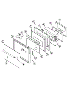 05 - Door parts for Jenn-Air Oven W2451W from AppliancePartsPros.com