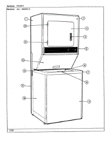 10 - Front parts for Jenn-Air Washer Dryer Combo LSE2700W from AppliancePartsPros.com
