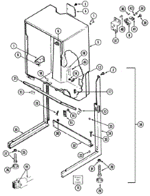 03 - Cabinet-Dryer parts for Jenn-Air Washer Dryer Combo LSE2704W from AppliancePartsPros.com