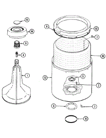 05 - Tub parts for Jenn-Air Washer JW3000A from AppliancePartsPros.com