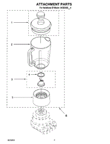 02 - Attachment Parts parts for Kitchenaid Blender 5KSB52BER4 from AppliancePartsPros.com