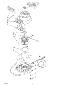 02 - Section parts for Kitchenaid Blender KSB5AC0 from AppliancePartsPros.com