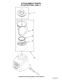02 - Attachment Parts parts for Kitchenaid Blender 5KSB655WCS0 from AppliancePartsPros.com