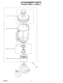 02 - Attachment Parts parts for Kitchenaid Blender KSB5SSMW4 from AppliancePartsPros.com