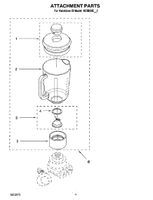02 - Attachment Parts parts for Kitchenaid Blender 5KSB52ECR5 from AppliancePartsPros.com