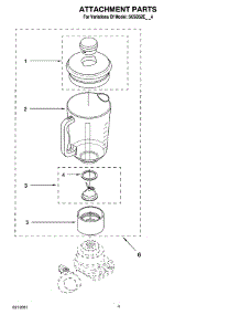 02 - Attachment Parts parts for Kitchenaid Blender 5KSB52ECR4 from AppliancePartsPros.com