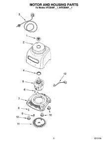 02 - Motor And Housing Parts parts for Kitchenaid Blender KPCB348PPM1 from AppliancePartsPros.com