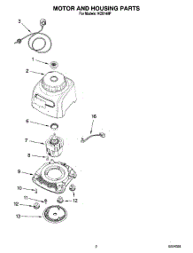 02 - Motor And Housing Parts parts for Kitchenaid Blender KCB148P from AppliancePartsPros.com