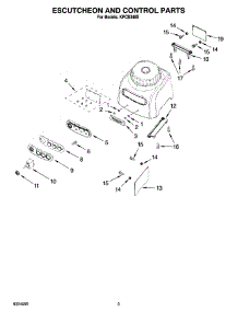 03 - Escutcheon And Control Parts parts for Kitchenaid Blender KPCB348S from AppliancePartsPros.com