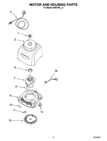 02 - Motor And Housing Parts parts for Kitchenaid Blender KCB148SGR0 from AppliancePartsPros.com