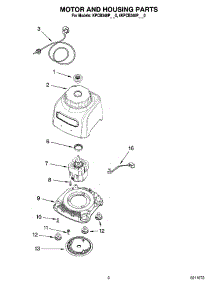 02 - Motor And Housing Parts parts for Whirlpool Blender 4KPCB348PPM0 from AppliancePartsPros.com