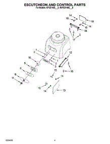 03 - Escutcheon And Control Parts parts for Whirlpool Blender 4KPCB148SPM0 from AppliancePartsPros.com