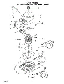 01 - Unit Parts parts for Kitchenaid Blender KSB5SS-4 from AppliancePartsPros.com