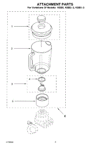 02 - Attachment Parts parts for Kitchenaid Blender KSB5-3 from AppliancePartsPros.com