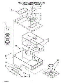 02 - Water Reservoir Parts parts for Kitchenaid Coffee Maker KPCM050NP0 from AppliancePartsPros.com