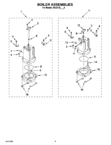 03 - Boiler Assemblies parts for Whirlpool Coffee Maker 5KES100SAC0 from AppliancePartsPros.com
