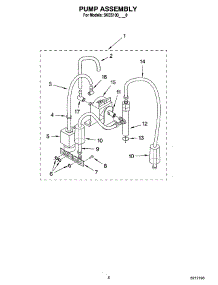 04 - Pump Assembly parts for Whirlpool Coffee Maker 5KES100AER0 from AppliancePartsPros.com