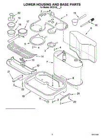02 - Lower Housing And Base Parts parts for Whirlpool Coffee Maker 5KES100BER0 from AppliancePartsPros.com