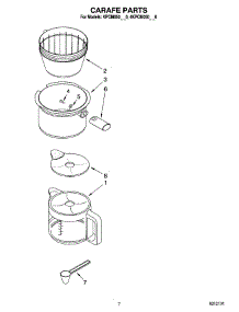 04 - Carafe Parts parts for Whirlpool Coffee Maker 4KPCM050PM0 from AppliancePartsPros.com