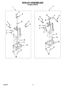 03 - Boiler Assemblies parts for Kitchenaid Coffee Maker KPES100 from AppliancePartsPros.com