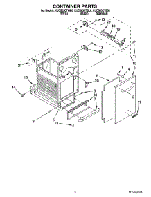 04 - Container Parts parts for Kitchenaid Compactor KUCS03CTBL0 from AppliancePartsPros.com