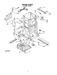 04 - Frame (Kcc150) parts for Kitchenaid Compactor KCC151 from AppliancePartsPros.com