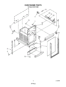 05 - Container parts for Kitchenaid Compactor KUCC150S0 from AppliancePartsPros.com