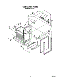 05 - Container parts for Kitchenaid Compactor KUCC151T3 from AppliancePartsPros.com