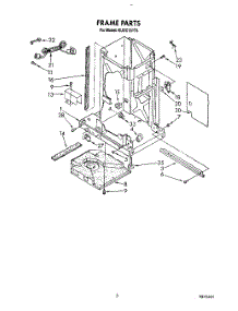 03 - Frame parts for Kitchenaid Compactor KUCC151T4 from AppliancePartsPros.com
